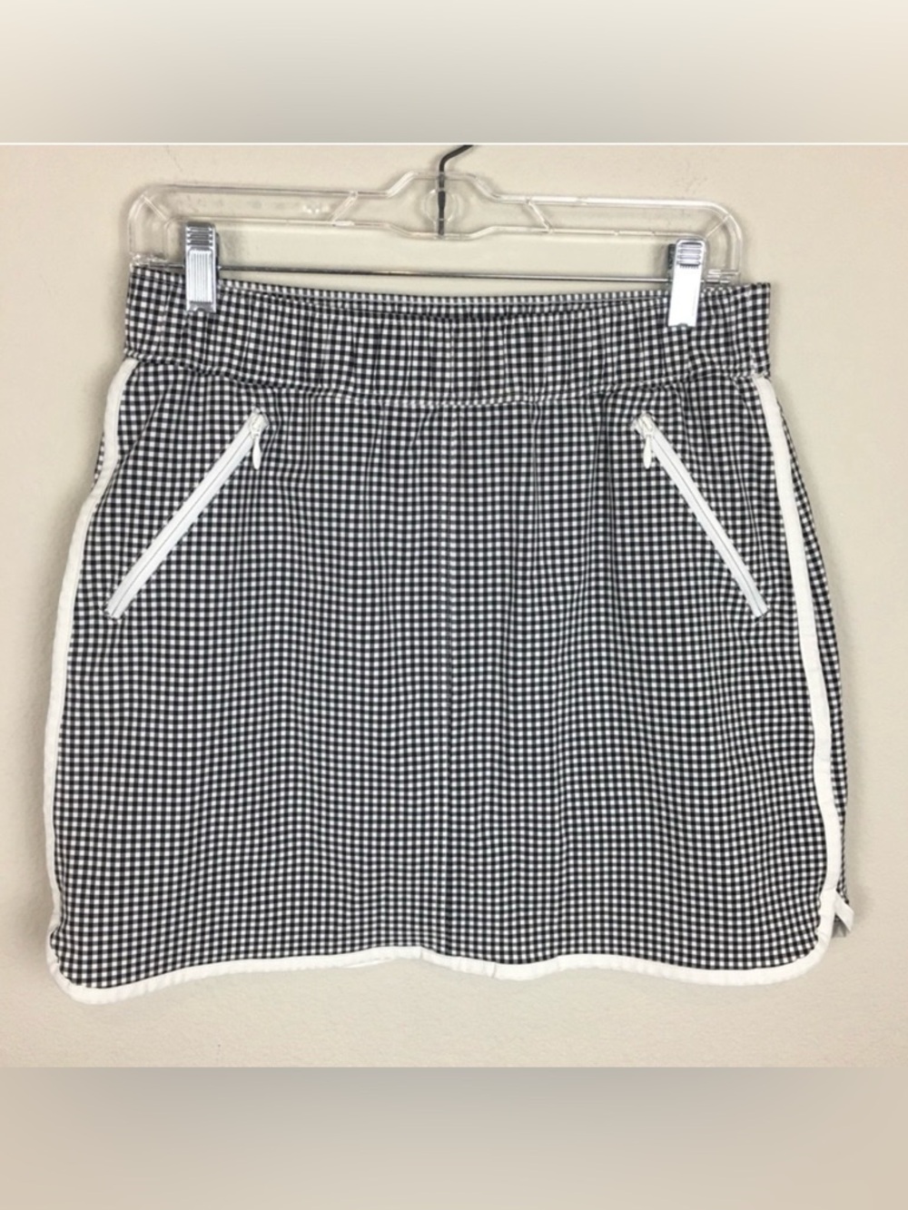 Talbots Black and White Gingham Skort